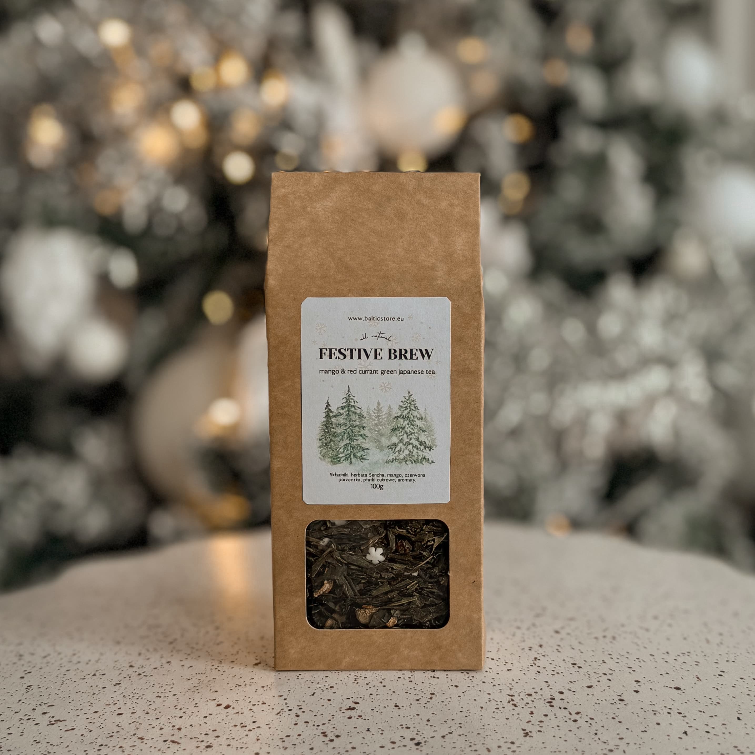 FESTIVE BREW - zielona herbata z mango & czerwoną porzeczką